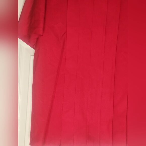 Vtg WTC 6 Red 100% SILK Shrtslvs Folds Buttons on the Back Women’s Top Blouse - Picture 5 of 10